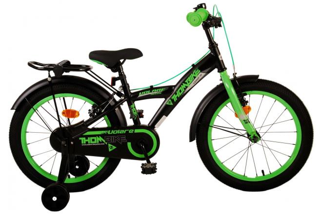 Load image into Gallery viewer, Volare Thombike Kinderfiets Jongens 18 inch Zwart Groen Twee handremmen
