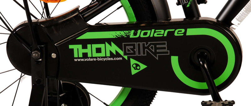 Load image into Gallery viewer, Volare Thombike Kinderfiets Jongens 18 inch Zwart Groen Twee handremmen
