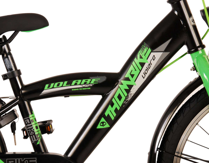 Load image into Gallery viewer, Volare Thombike Kinderfiets Jongens 20 inch Zwart Groen Twee Handremmen
