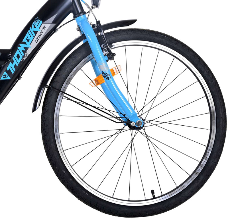 Load image into Gallery viewer, Volare Thombike Kinderfiets - Jongens - 24 inch - Zwart Blauw - 3 versnellingen
