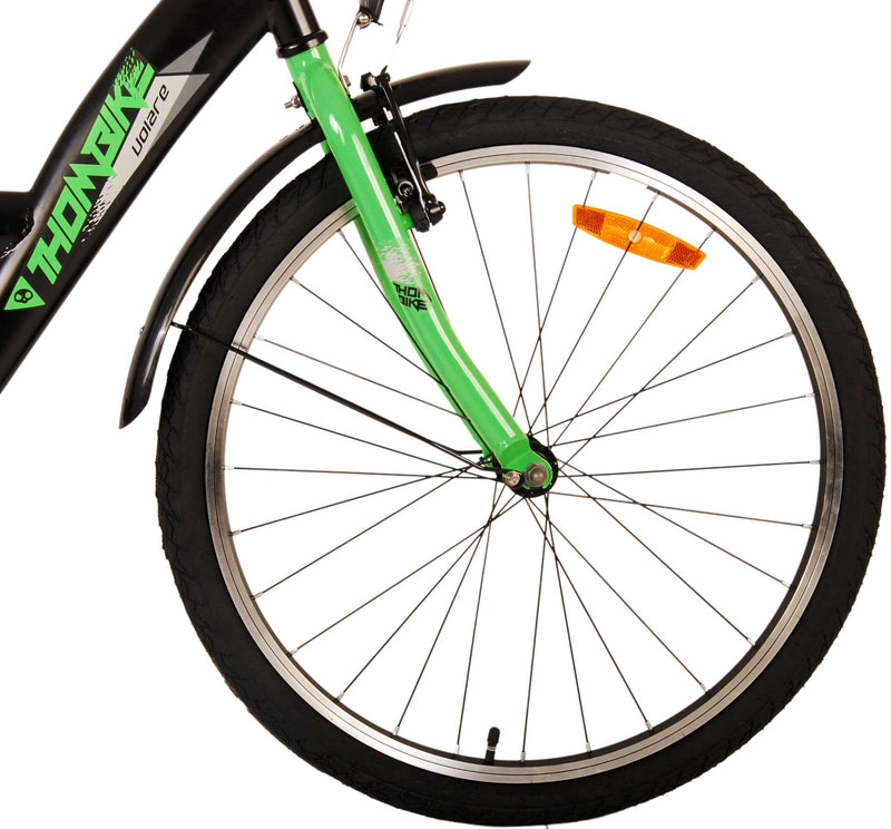 Load image into Gallery viewer, Volare Thombike Kinderfiets - Jongens - 24 inch - Zwart Groen
