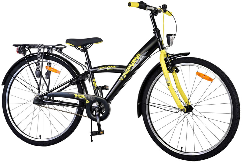 Load image into Gallery viewer, Volare Thombike Kinderfiets Jongens 26 inch Zwart Geel3 versnellingen
