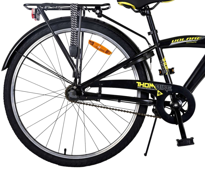 Load image into Gallery viewer, Volare Thombike Kinderfiets Jongens 26 inch Zwart Geel3 versnellingen
