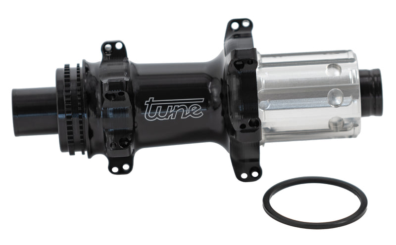 Load image into Gallery viewer, Tune nano cl road 24h shimano hg rear hub black with standard bearing
