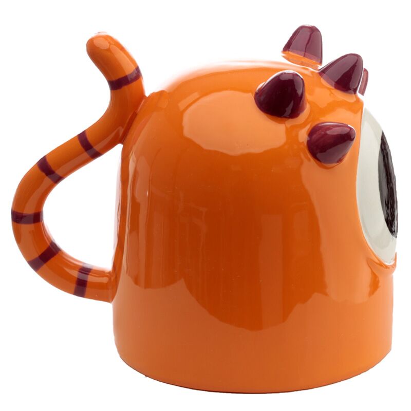 Load image into Gallery viewer, Monstarz oranje monster ondersteboven keramiek mok
