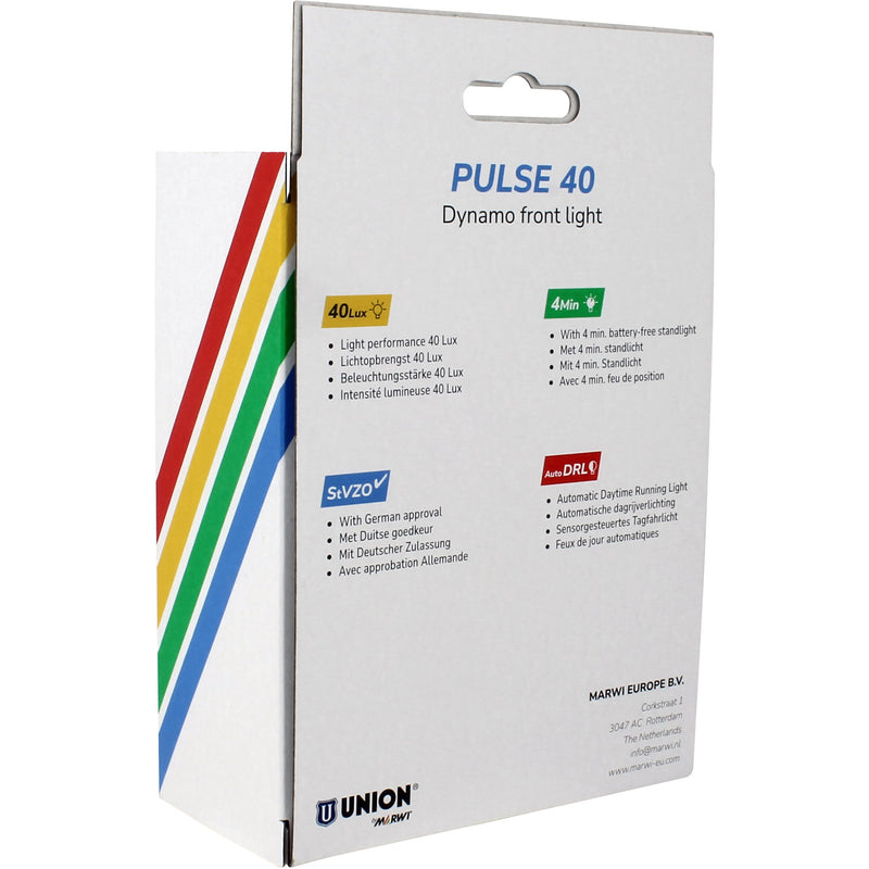 Afbeelding laden in galerijviewer, Union naafdynamo koplamp 40 lux auto pulse 40
