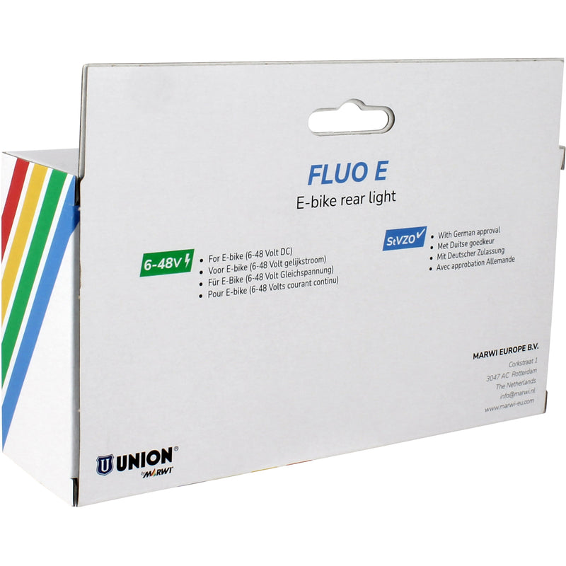 Afbeelding laden in galerijviewer, Qibbel union achterlicht e-bike 80mm fluo e 6-48v
