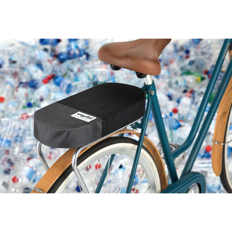 Load image into Gallery viewer, bagagedragerkussen Recycled 38 cm zwart grijs
