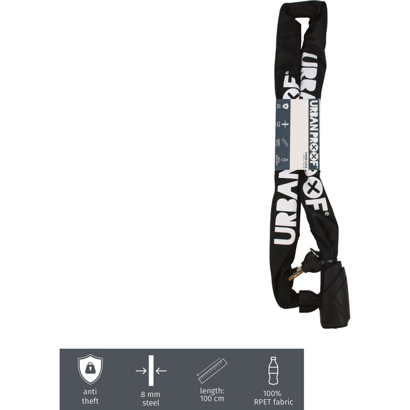 Load image into Gallery viewer, Urbanproof kettingslot 8mm*100cm zwart
