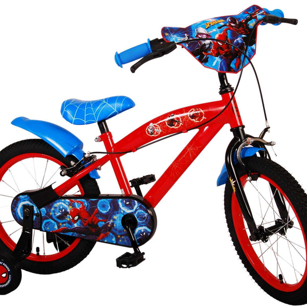 Ultimate Spider-Man Kinderfiets - Jongens - 16 inch - Blauw Rood - Twee handremmen