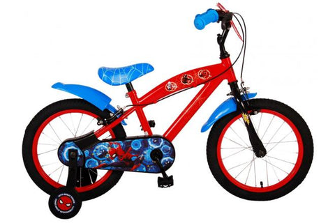 Ultimate Spider-Man Kinderfiets - Jongens - 16 inch - Blauw Rood - Twee handremmen