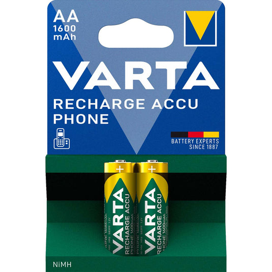 Varta oplaadbare nimh batterij aa 1.2 v 1600 mah 2-blister - varta-t399b