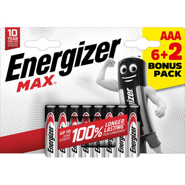 Energizer max lr03 aaa blister 6+2 stuks