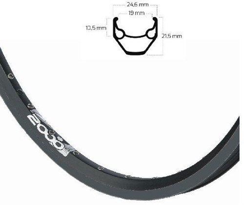 Load image into Gallery viewer, Ryde velg 28 inch 622 zac2000 geheel zwart 36
