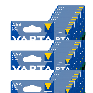 Varta aaa oplaadbare batterijen hr03 800mah (10 x 4 stuks)