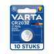 Varta cr2032 lithium knoopcel batterij (10 stuks)