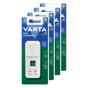 Varta mini charger batterij stekkerlader (4 stuks)