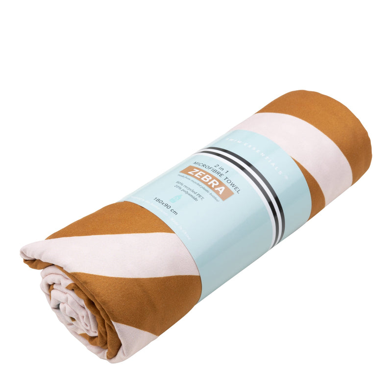 Load image into Gallery viewer, Vibrant stripes | oranje wit microvezel handdoek 180 x 90 cm
