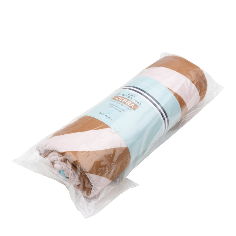 Load image into Gallery viewer, Vibrant stripes | oranje wit microvezel handdoek 180 x 90 cm
