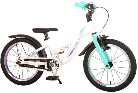 Volare Glamour Kinderfiets - Meisjes - 16 inch - Wit Mint Groen - Prime Collection