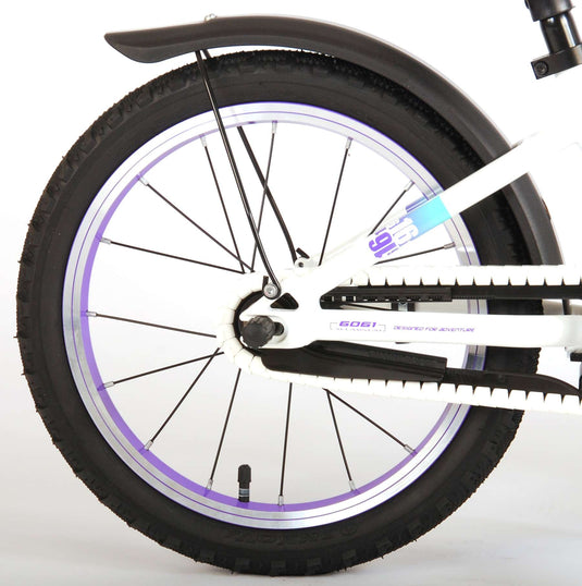 Volare Glamour Kinderfiets - Meisjes - 16 inch - Wit Mint Groen - Prime Collection