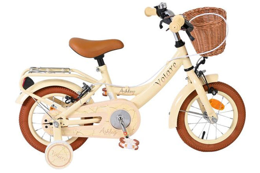 Volare ashley kinderfiets - meisjes - 12 inch - créme - twee handremmen