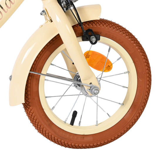 Volare ashley kinderfiets - meisjes - 12 inch - créme - twee handremmen