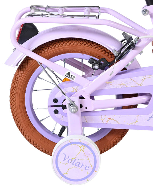 Volare ashley kinderfiets - meisjes - 12 inch - lila - twee handremmen