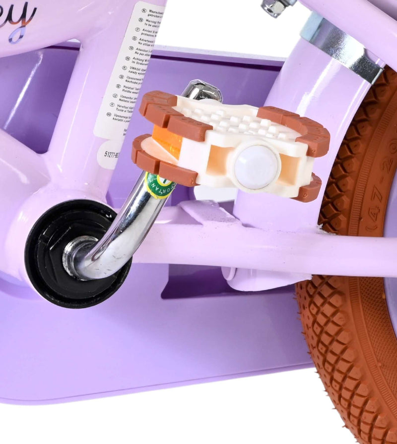 Afbeelding laden in galerijviewer, Volare ashley kinderfiets - meisjes - 12 inch - lila - twee handremmen
