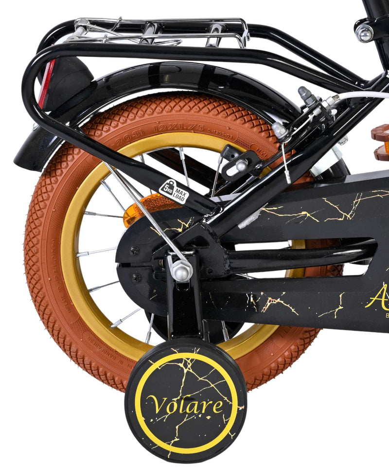 Afbeelding laden in galerijviewer, Volare ashley kinderfiets - meisjes - 12 inch - zwart - twee handremmen
