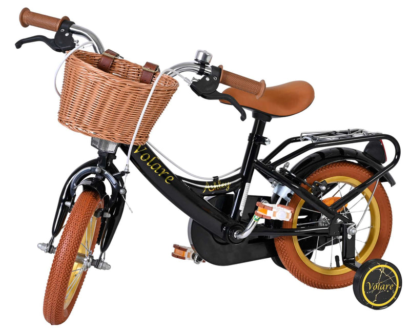 Afbeelding laden in galerijviewer, Volare ashley kinderfiets - meisjes - 12 inch - zwart - twee handremmen
