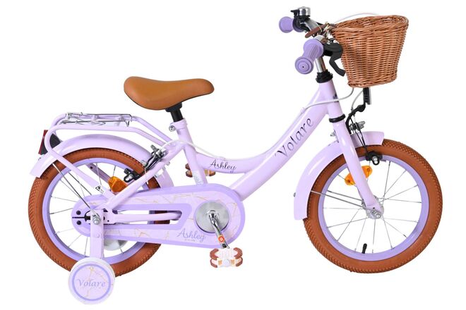 Afbeelding laden in galerijviewer, Volare ashley kinderfiets - meisjes - 14 inch - lila - twee handremmen
