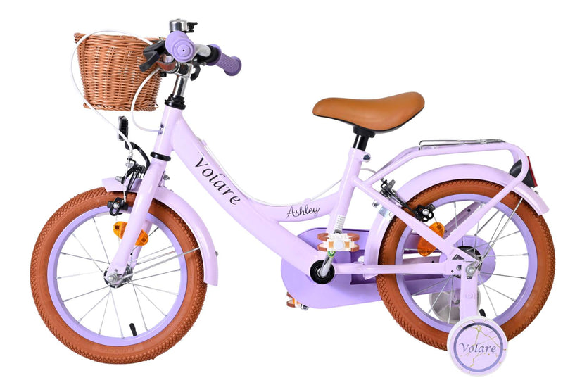 Afbeelding laden in galerijviewer, Volare ashley kinderfiets - meisjes - 14 inch - lila - twee handremmen
