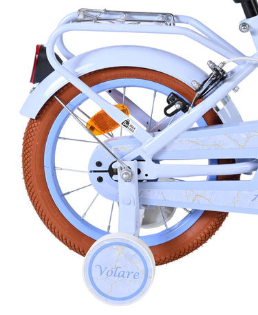 Volare ashley kinderfiets - meisjes - 14 inch - pastel blauw - twee handremmen