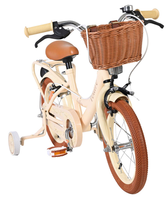 Volare ashley kinderfiets - meisjes - 14 inch - creme - twee handremmen
