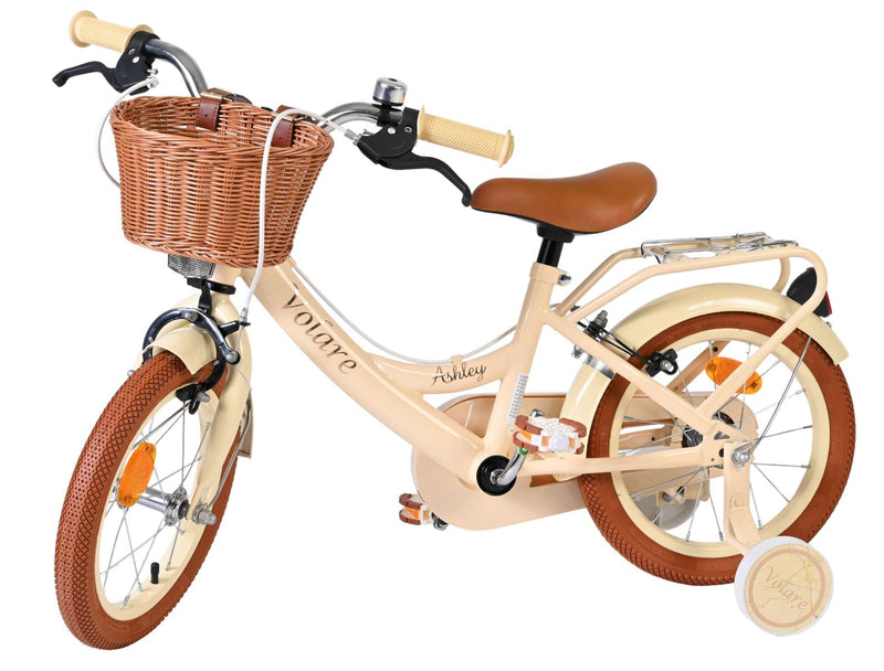 Afbeelding laden in galerijviewer, Volare ashley kinderfiets - meisjes - 14 inch - creme - twee handremmen
