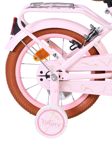 Volare ashley kinderfiets - meisjes - 14 inch - roze - twee handremmen