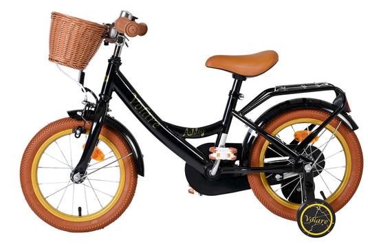 Volare ashley kinderfiets - meisjes - 14 inch - zwart
