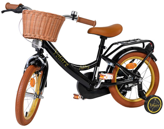 Volare ashley kinderfiets - meisjes - 14 inch - zwart