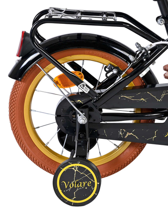 Volare ashley kinderfiets - meisjes - 14 inch - zwart - twee handremmen