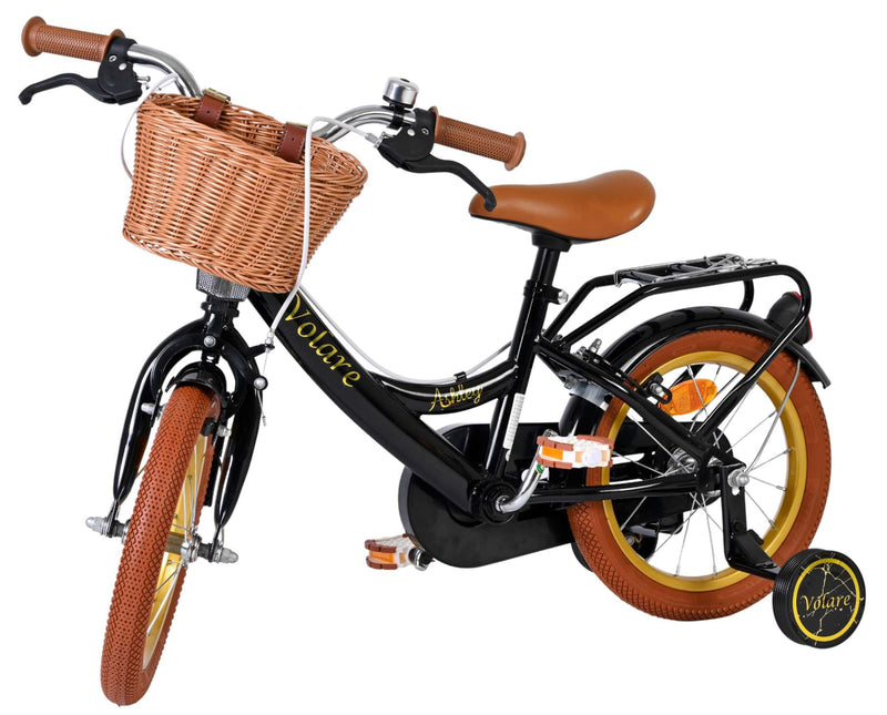 Afbeelding laden in galerijviewer, Volare ashley kinderfiets - meisjes - 14 inch - zwart - twee handremmen
