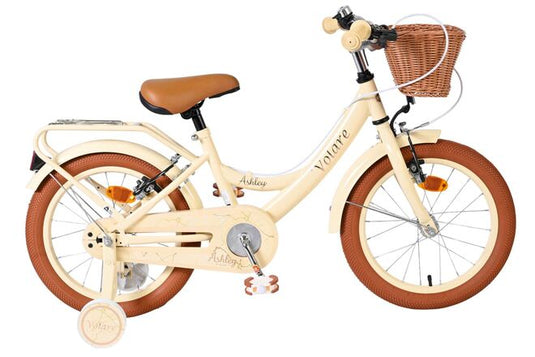 Volare ashley kinderfiets - meisjes - 16 inch - creme - twee handremmen
