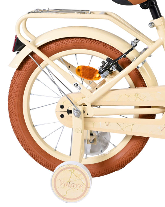Volare ashley kinderfiets - meisjes - 16 inch - creme - twee handremmen