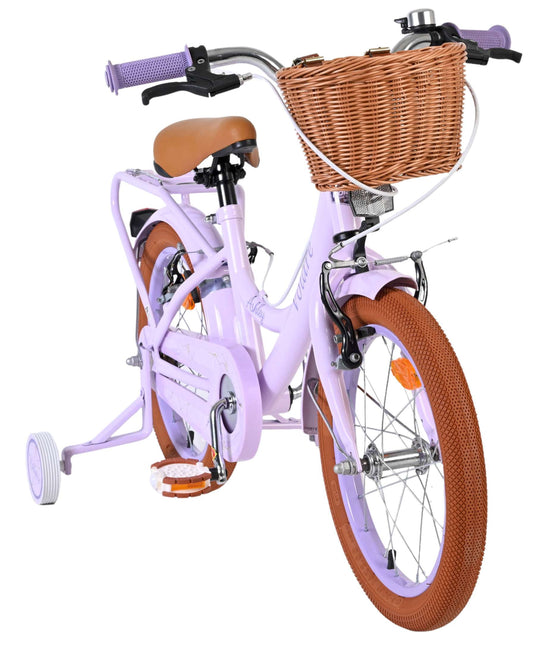 Volare ashley kinderfiets - meisjes - 16 inch - lila - twee handremmen