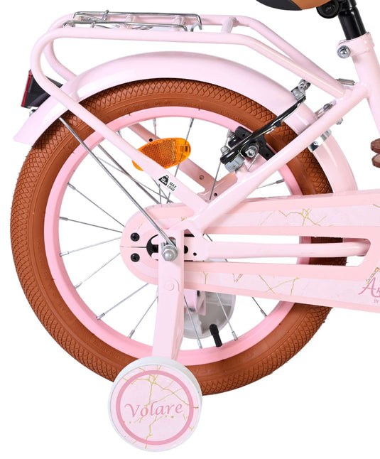 Volare ashley kinderfiets - meisjes - 16 inch - roze - twee handremmen