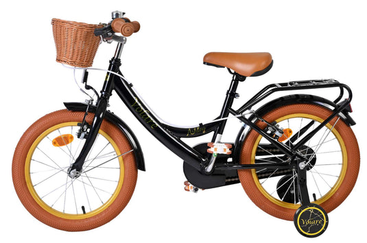 Volare ashley kinderfiets - meisjes - 16 inch - zwart - twee handremmen