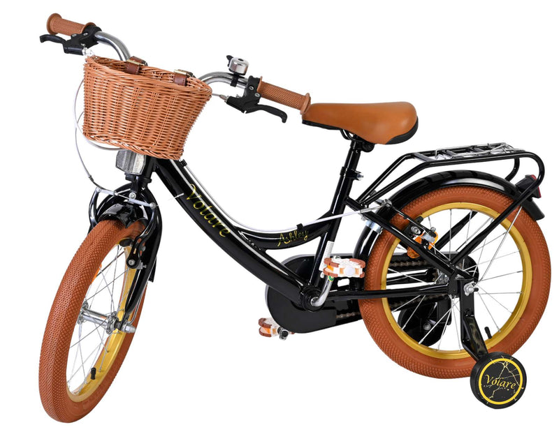 Afbeelding laden in galerijviewer, Volare ashley kinderfiets - meisjes - 16 inch - zwart - twee handremmen
