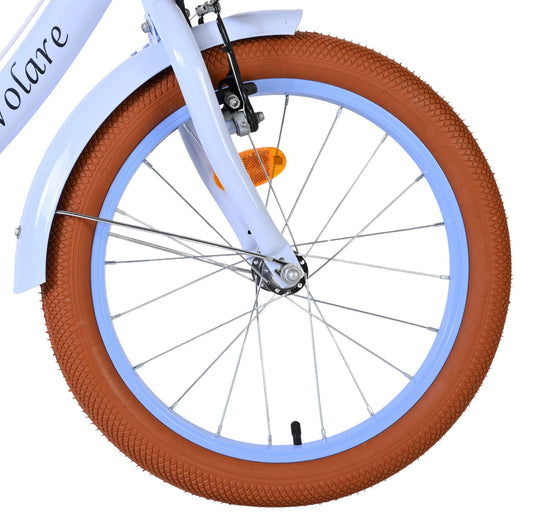 Volare ashley kinderfiets - meisjes - 18 inch - pastel blauw - twee handremmen