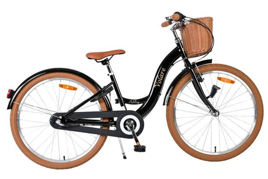 Volare ashley kinderfiets - meisjes - 24 inch - zwart - nexus 3
