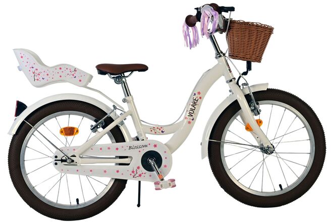Load image into Gallery viewer, Volare blossom kinderfiets - meisjes - 18 inch - wit - twee handremmen

